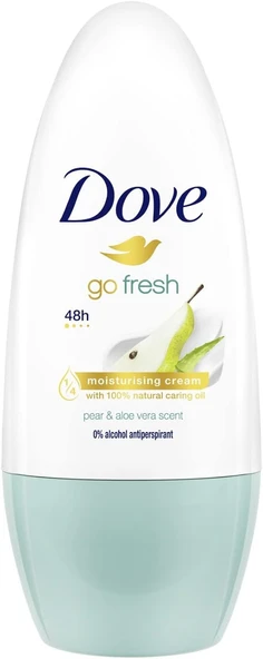 Dove Go Fresh Antiperspirant Kadın Roll On Deodorant Armut ve Aloe Vera Kokusu 50 ML ürün görseli
