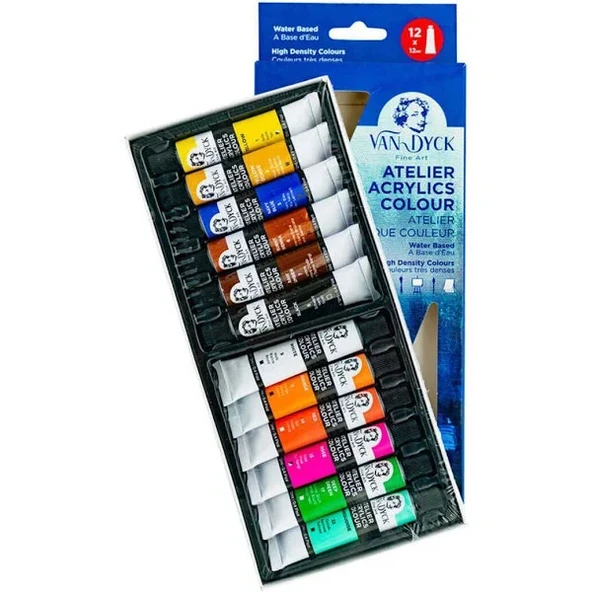 Van Dyck Atelier Akrilik Boya Seti 12ml 12li ürün görseli