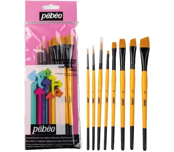 Pebeo Yuvarlak Uçlu Fırça Seti 4'lü Set-2    2-8-12   1/2 5/8    1-3-7 ürün görseli