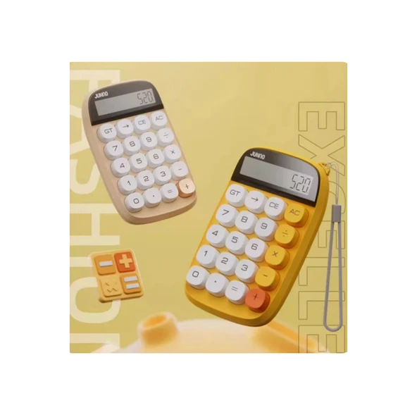 Sevimli Kare Tuşlu 10 Haneli Ldc Ekran Hesap Makinası Pembe - 2