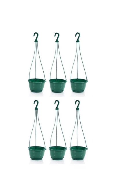 Omnipazar SO-SM01 Safir Makrome Askılı Balkon Saksı 1,7 lt Yeşil 6 Adet ürün görseli