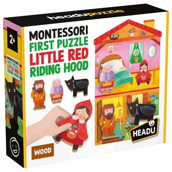 HEADU MONTESSORI FIRST PUZZLE LITTLE RED RIDING HOOD ürün görseli