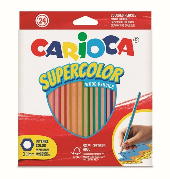 CARİOCA SUPERCOLOR KURU BOYA KALEMİ 24'Lİ ürün görseli
