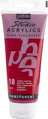 Pebeo Akrilik Boya Studio 100ML Naphtol Carmine 18 ürün görseli