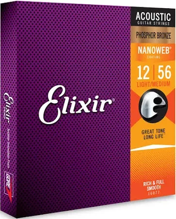 Elixir 11027 Nanoweb 80/20 Bronze Akustik Gitar Teli (11-52) ürün görseli