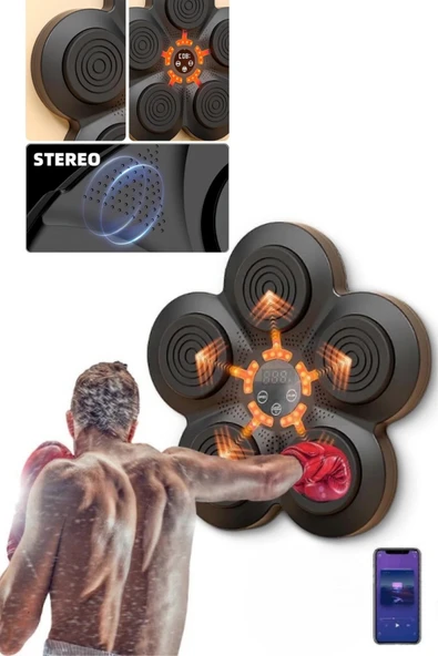 Özel Üretim Rgb Müzikli Bluetooth Hoparlör Genç Yetişkin Boks Egzersiz Müzikli Boks Makinesi - 2