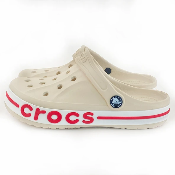 Crocs Bayaband Clog Bej Kırmızı Unisex Terlik