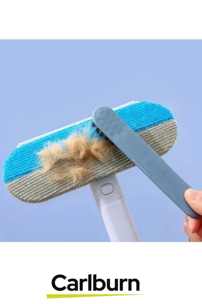 Özel Üretim Çift Taraflı Kaymaz Uzun Ergonomik Saplı Evcil Hayvan Kedi Köpek Tüy Temizleme Fırçası - 4