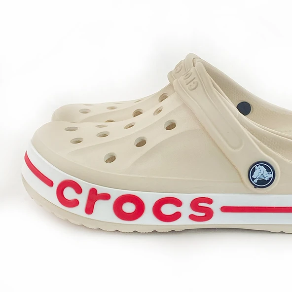 Crocs Bayaband Clog Bej Kırmızı Unisex Terlik - 2