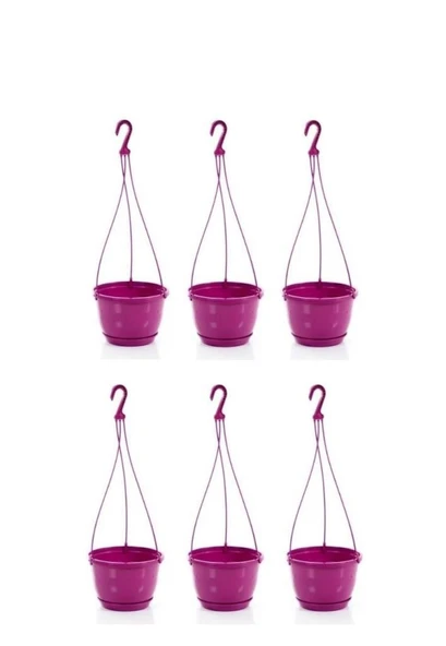 Omnipazar SO-SM02 Safir Makrome Askılı Balkon Saksı 3.4 lt Vişne 6 Adet ürün görseli