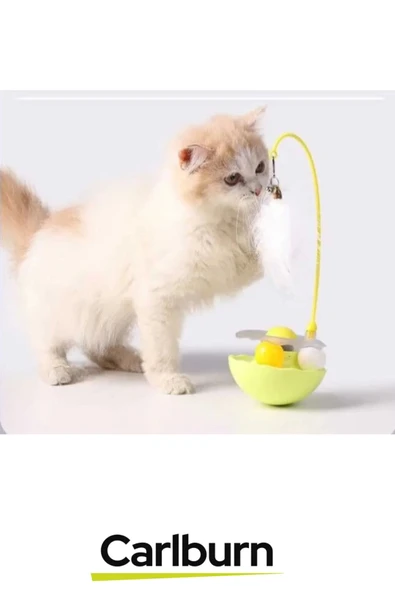 Özel Üretim Oyun Eğlence Vakit Geçirme Sağlayan Yumuşak Tüylü Zilli Kedi Otlu Hacıyatmaz Oyuncağı - 4