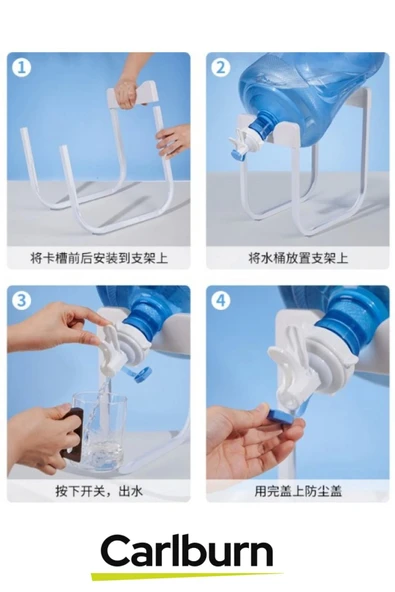 Özel Üretim Dayanıklı Ağır Kaldırma Gerektirmeyen Damacana Musluk Başlığı Metal Ayak Stand Seti - 4