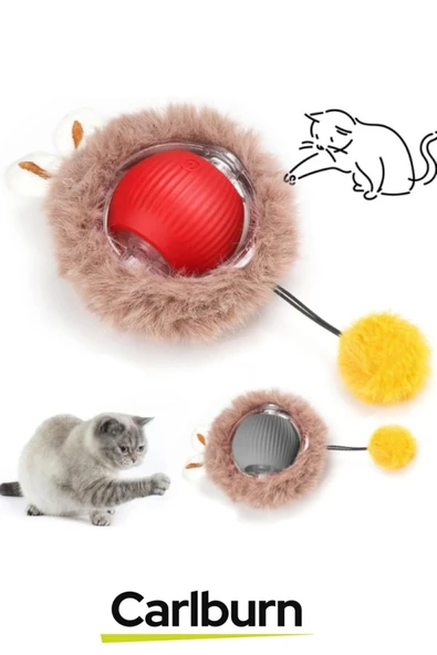 Premium Seri Küçük Boyutlu Yumuşak Tüylü Usb Şarjlı Kedi Oyuncağı - 2