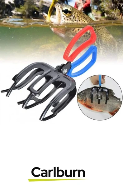 Özel Üretim Ergonomik Saplı Hafif Kaymayı Engelleyen 3 Pençeli 11 cm Balık Sabitleyici Maşa - 4