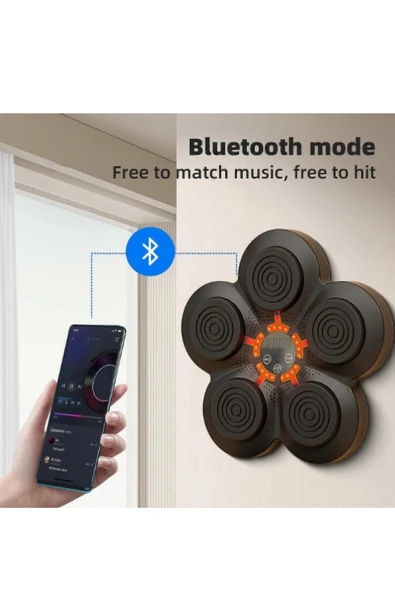 Özel Üretim Rgb Müzikli Bluetooth Hoparlör Genç Yetişkin Boks Egzersiz Müzikli Boks Makinesi - 4