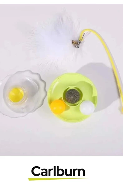 Özel Üretim Oyun Eğlence Vakit Geçirme Sağlayan Yumuşak Tüylü Zilli Kedi Otlu Hacıyatmaz Oyuncağı - 3