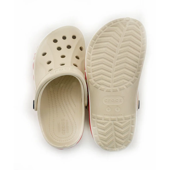 Crocs Bayaband Clog Bej Kırmızı Unisex Terlik - 5