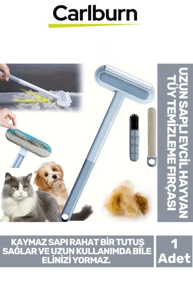 Özel Üretim Çift Taraflı Kaymaz Uzun Ergonomik Saplı Evcil Hayvan Kedi Köpek Tüy Temizleme Fırçası