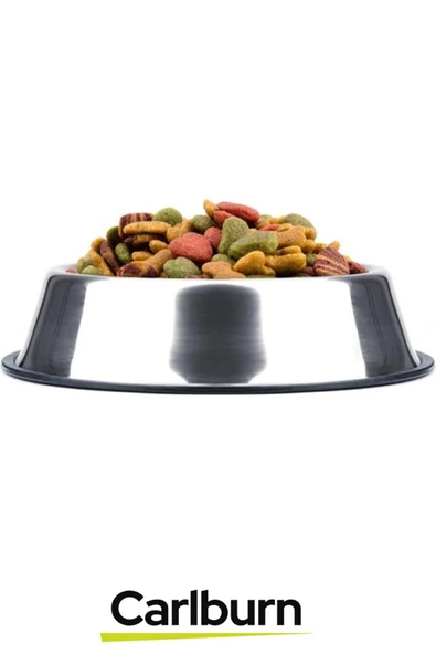 Özel Üretim Dayanıklı Uzun Ömürlü Sağlam Şık Paslanmaz Çelik Metal Kedi Köpek Mama Su Kabı 34 cm - 3