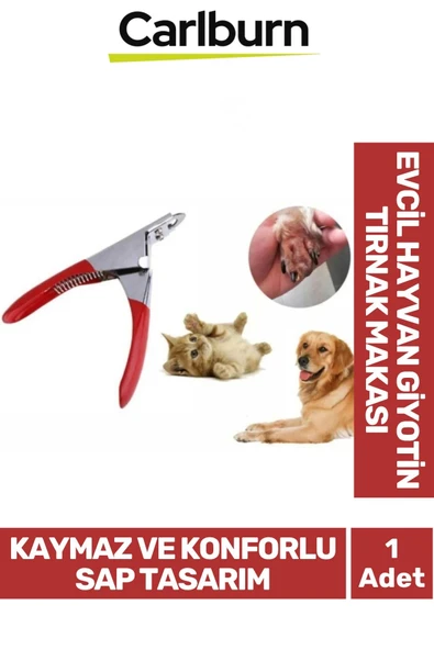 Premium Keskin Dayanıklı Bıçak Düz Hızlı Kontrollü Kesim Sağlayan Evcil Hayvan Giyotin Tırnak Makası