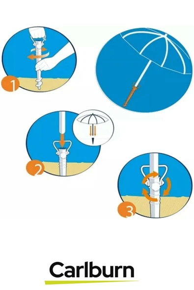 Özel Tasarım Dayanıklı Plastik 41cm Uzunluk 16cm Genişlik Plastik Şemsiye Sabitleme Kazığı - 3