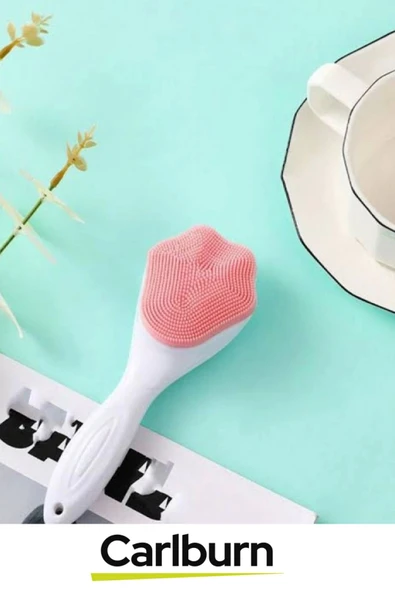 Özel Üretim Ergonomik Asılabilir Saplı Hassas İpeksi Doku Cilt Makyaj Temizleme Peeling Fırçası - 4