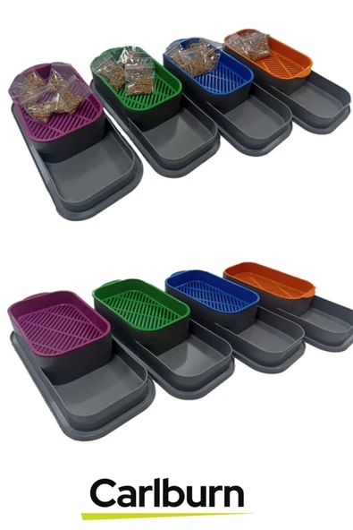 Özel Üretim 5 Adet Kedi Çimi Tohumu Topraksız Kedi Çimi Kabı 25x10cm - 2