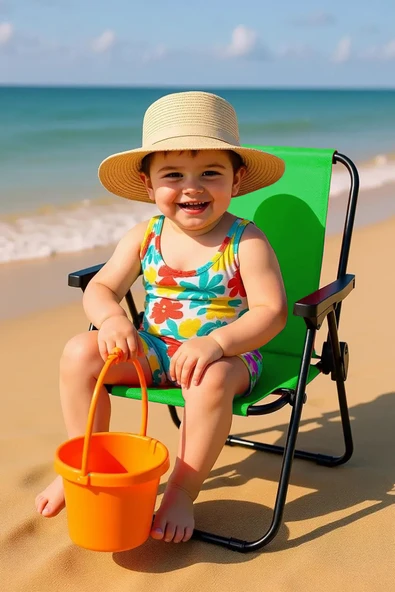 Exent 140 kg kapasiteli Katlanır Kamp Sandalyesi ve 2-6 yaş Lüx Çocuk Piknik Sandalyesi-YEŞİL - Resim 3