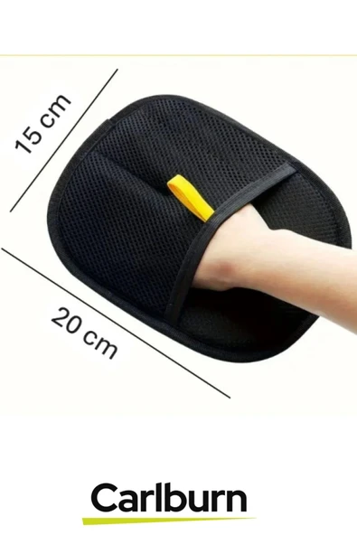 Yeni Nesil Kaymaz İki Yönlü Mikrofiber Kedi Köpek Evcil Hayvan Tüy Toplama Eldiveni 20x15 cm - 2