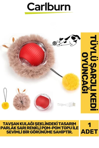 Premium Seri Küçük Boyutlu Yumuşak Tüylü Usb Şarjlı Kedi Oyuncağı