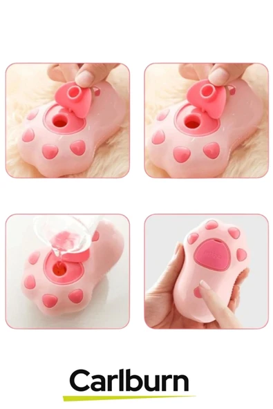 Özel Üretim Tüy Bakımı Kolaylaştıran Silikon Su Hazneli Doldurulabilen Pati Tasarımlı Buharlı Tarak - 2