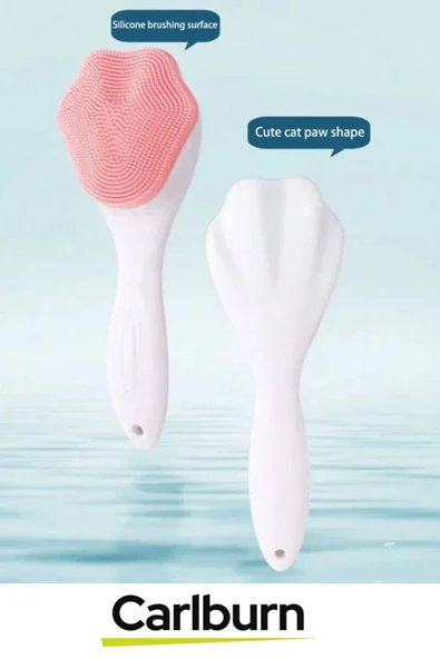 Özel Üretim Ergonomik Asılabilir Saplı Hassas İpeksi Doku Cilt Makyaj Temizleme Peeling Fırçası - 2