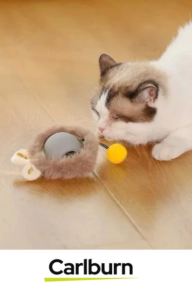 Premium Seri Küçük Boyutlu Yumuşak Tüylü Usb Şarjlı Kedi Oyuncağı - 3