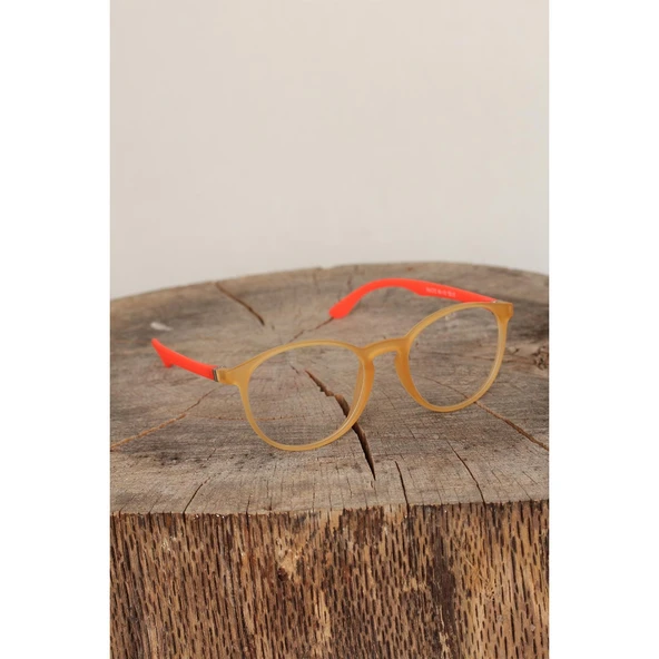Sarı Renk Oval Turuncu Renk Bayan Gözlük - 3