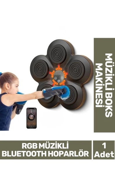 Özel Üretim Rgb Müzikli Bluetooth Hoparlör Genç Yetişkin Boks Egzersiz Müzikli Boks Makinesi - 1