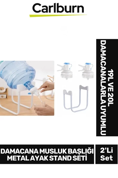 Özel Üretim Dayanıklı Ağır Kaldırma Gerektirmeyen Damacana Musluk Başlığı Metal Ayak Stand Seti