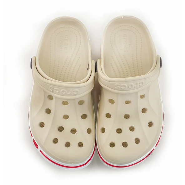 Crocs Bayaband Clog Bej Kırmızı Unisex Terlik - 4