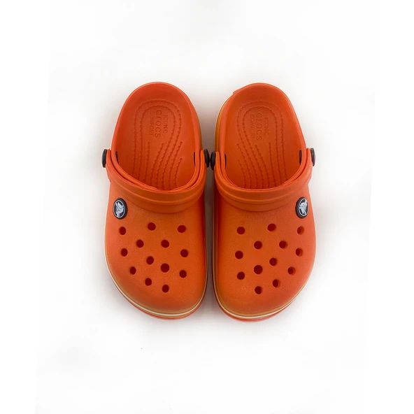 Çocuk Crocs Iconic Comfort Turuncu Terlik - 5