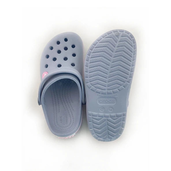 Çocuk Crocs Iconic Comfort Gri Pembe Terlik - 6