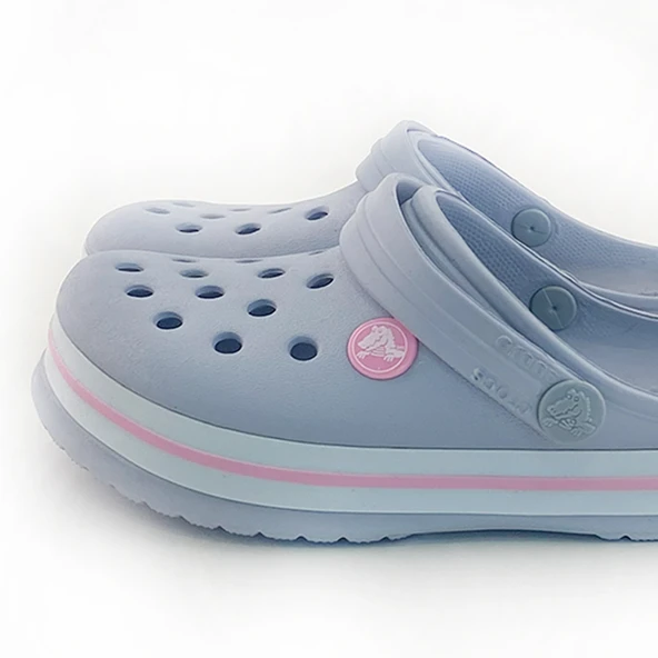 Çocuk Crocs Iconic Comfort Gri Pembe Terlik
