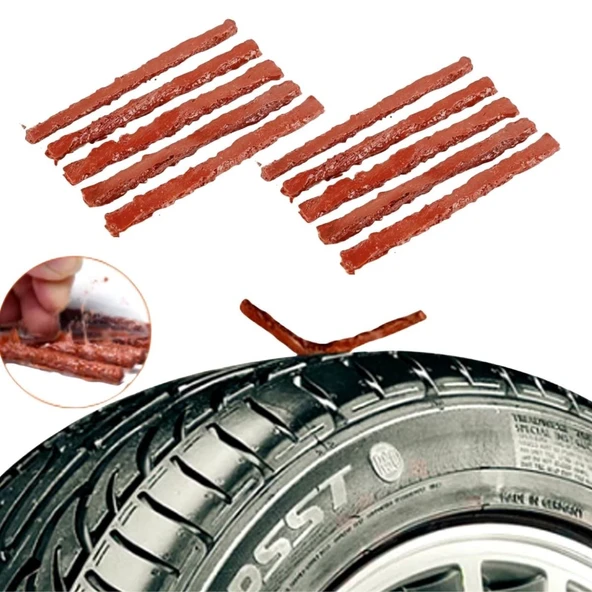 BUFFER® 10 Adet Lastik Onarım İçin Lastik Tamir Fitili Yedek Lastik Fitili ürün görseli