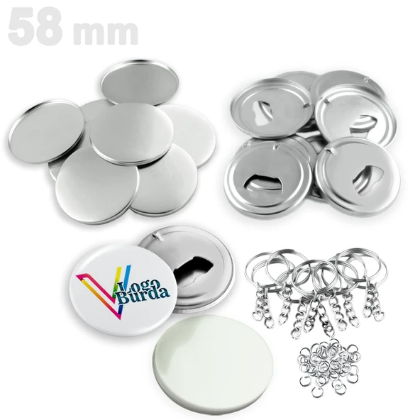44 mm / 58 mm Buton Anahtarlık Açacak ( Sarf ) VG44BANS VG58BANS