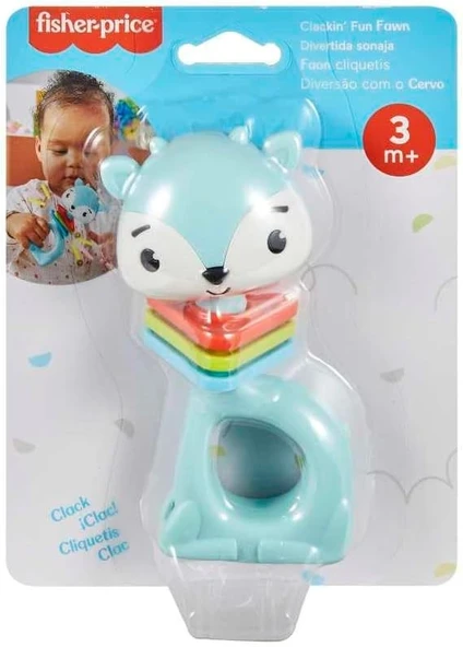 Fisher Price Eğlenceli Dostlar Çıngıraklı Dişlik - Tırtıklı Ceylan HJW11-HKD68 - 4