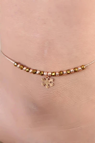 Hardal Renk Miyuki Taşlı Kar Taneli Figürlü Metal Hal Hal - 2