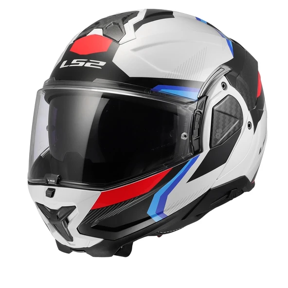 LS2 ADVANT 2 TRIPLE BEYAZ-MAVİ-KIRMIZI-SİYAH KASK - S