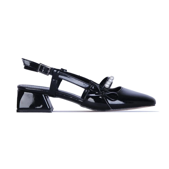 Ayakcenter Bnc1 Boncuklu 3Cm Kadın Topuklu Ayakkabı ürün görseli 1