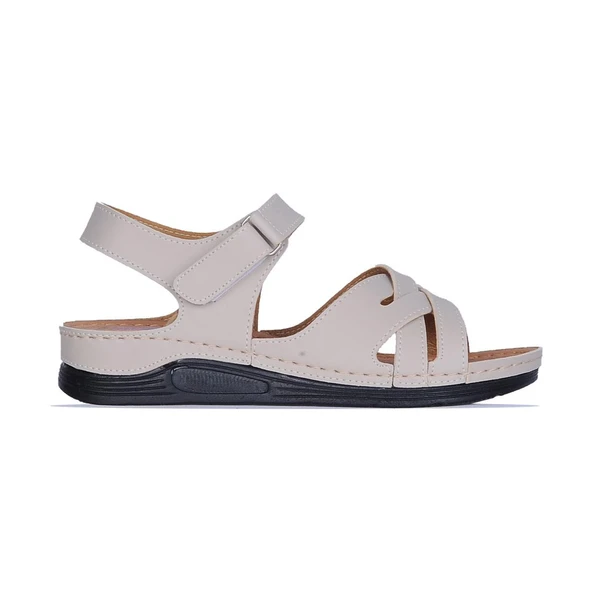 Ayakcenter 1107 Serra Cırtlı Kadın Düz Sandalet ürün görseli