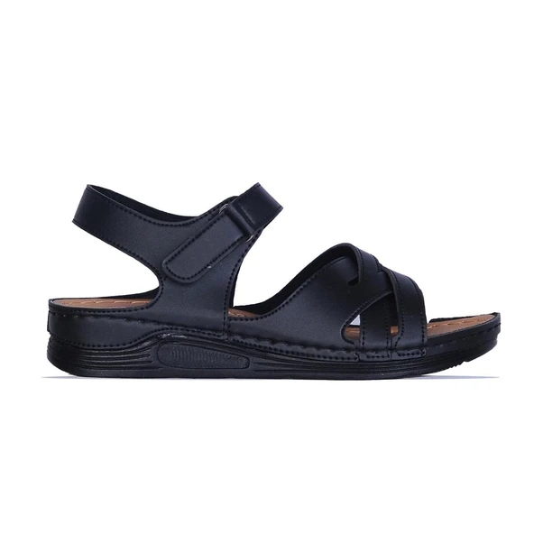 Ayakcenter 1107 Serra Cırtlı Kadın Düz Sandalet - Resim 4