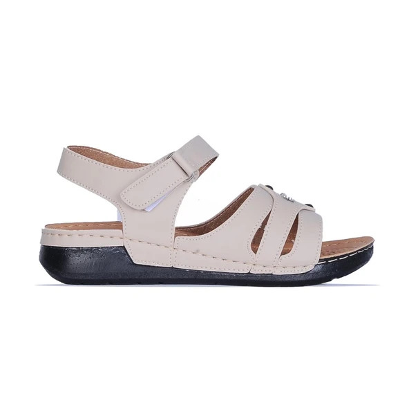 Ayakcenter 1108 Serra Cırtlı Kadın Düz Sandalet ürün görseli 1