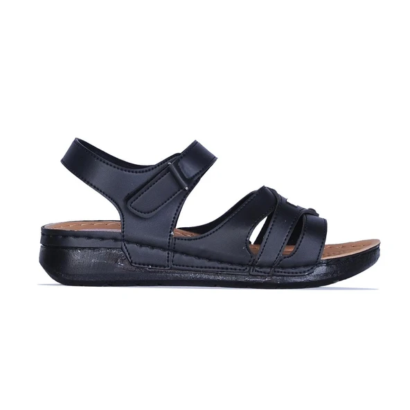 Ayakcenter 1108 Serra Cırtlı Kadın Düz Sandalet - Resim 4